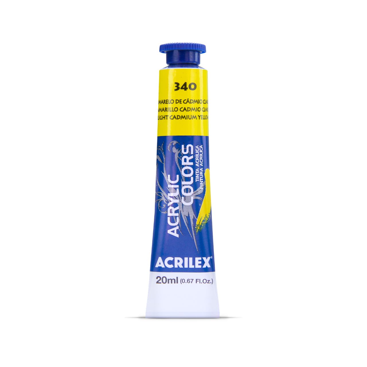 ACRILEX ACRYLIC COLORS X 20 ML. - AMARILLO CADMIO CLARO