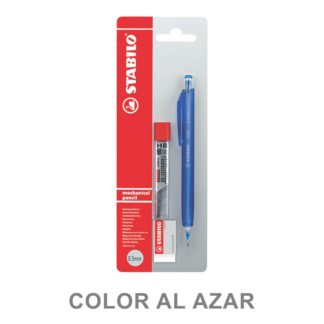 PORTAMINAS STABILO FUN MIN II 0.5 MM + REFILL + BORRADOR