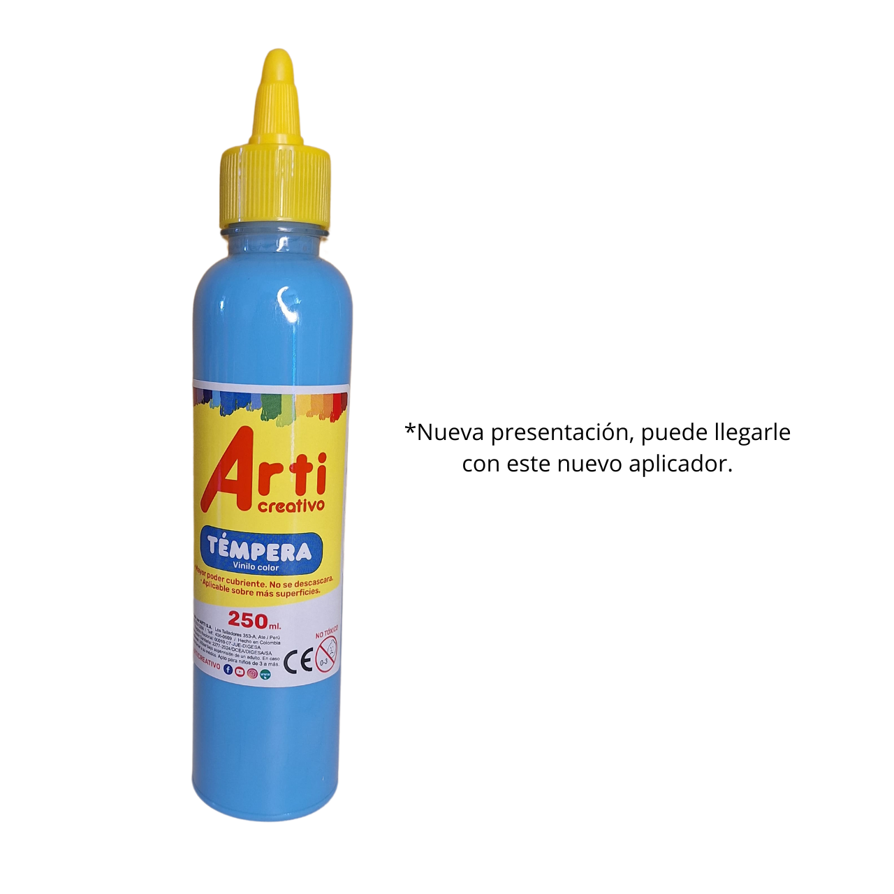 TÉMPERA CELESTE X 250 ML. ARTI CREATIVO