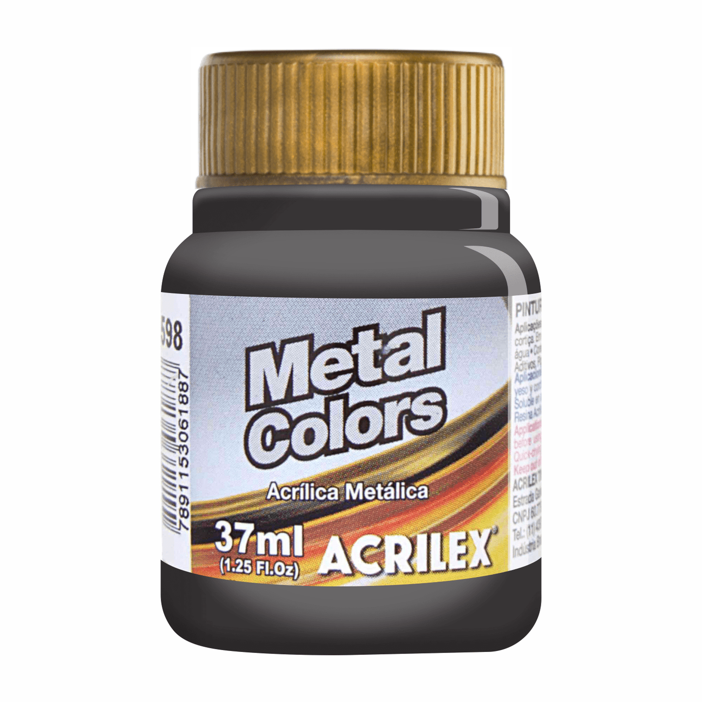 PINTURA ACRÍLICA METÁLICA ACRILEX - NEGRO