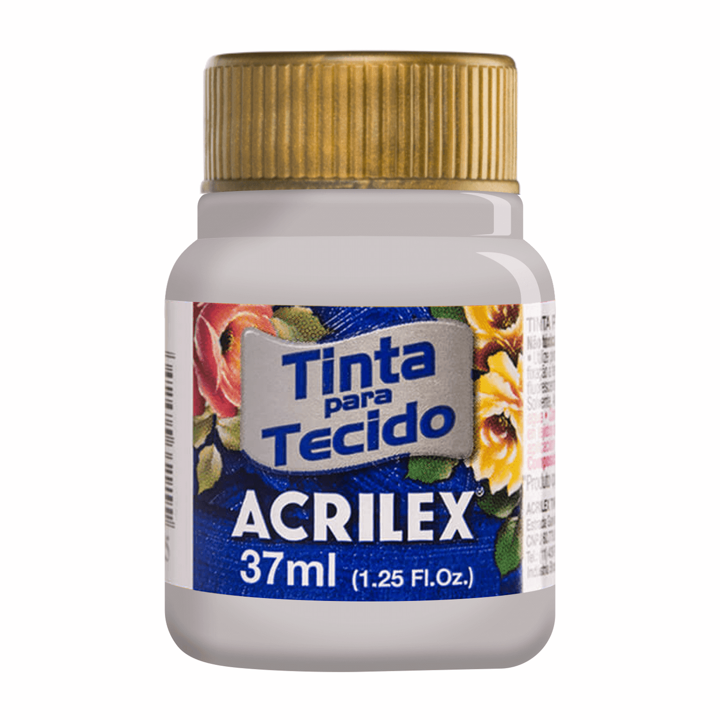 PINTURA METÁLICA PARA TELA ACRILEX - PLATA
