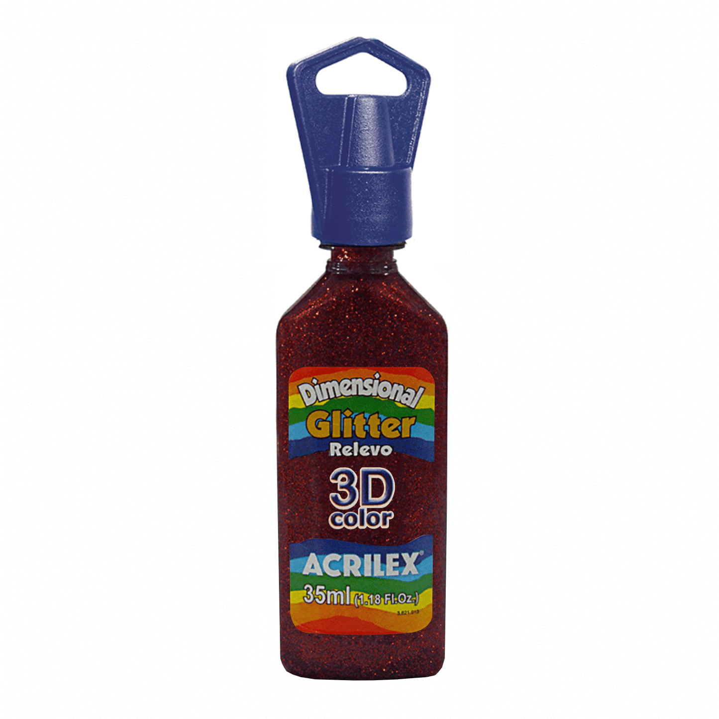 PINTURA ACRILEX DIMENSIONAL GLITTER 3D - ROJO