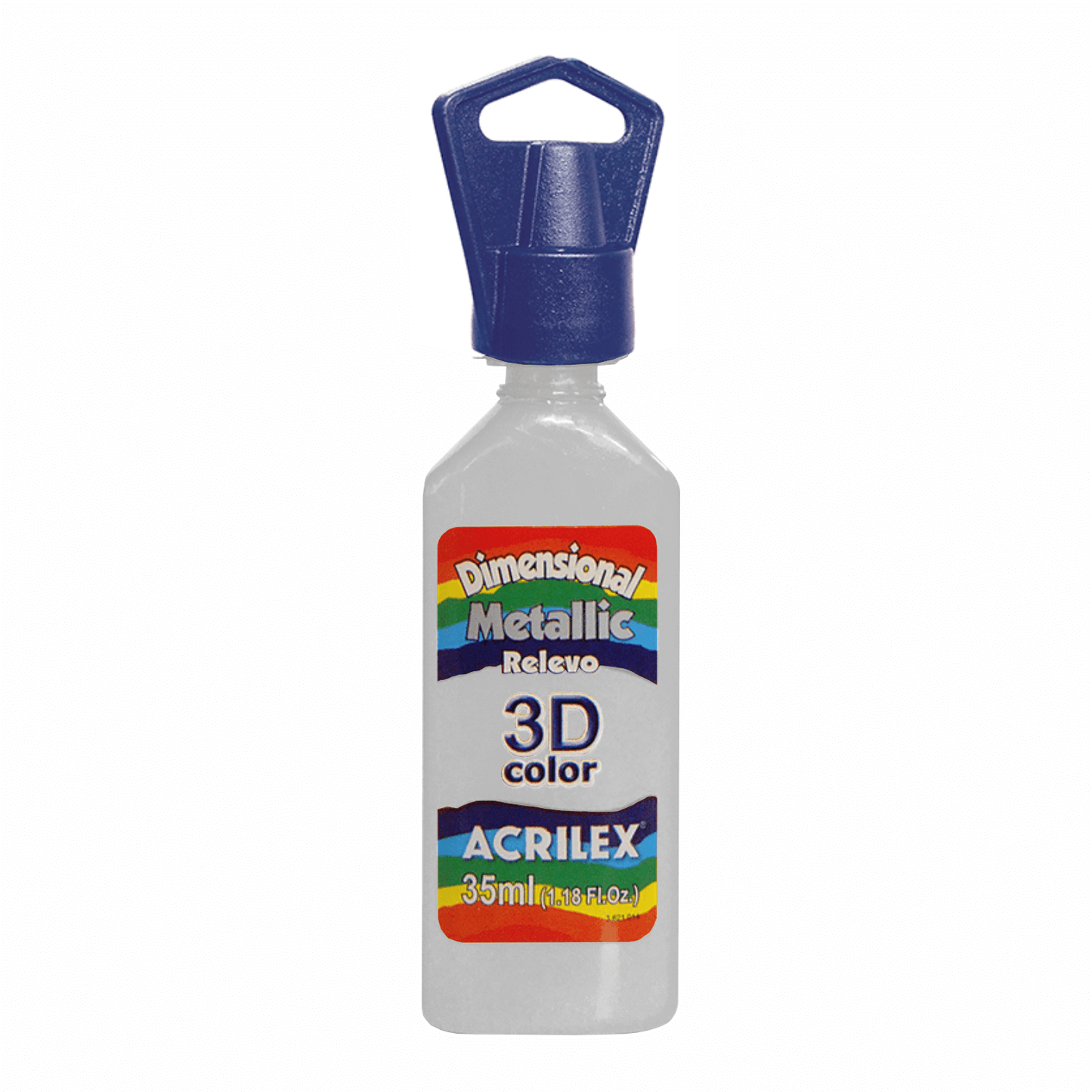 PINTURA ACRILEX DIMENSIONAL METALLIC 3D - PLATA