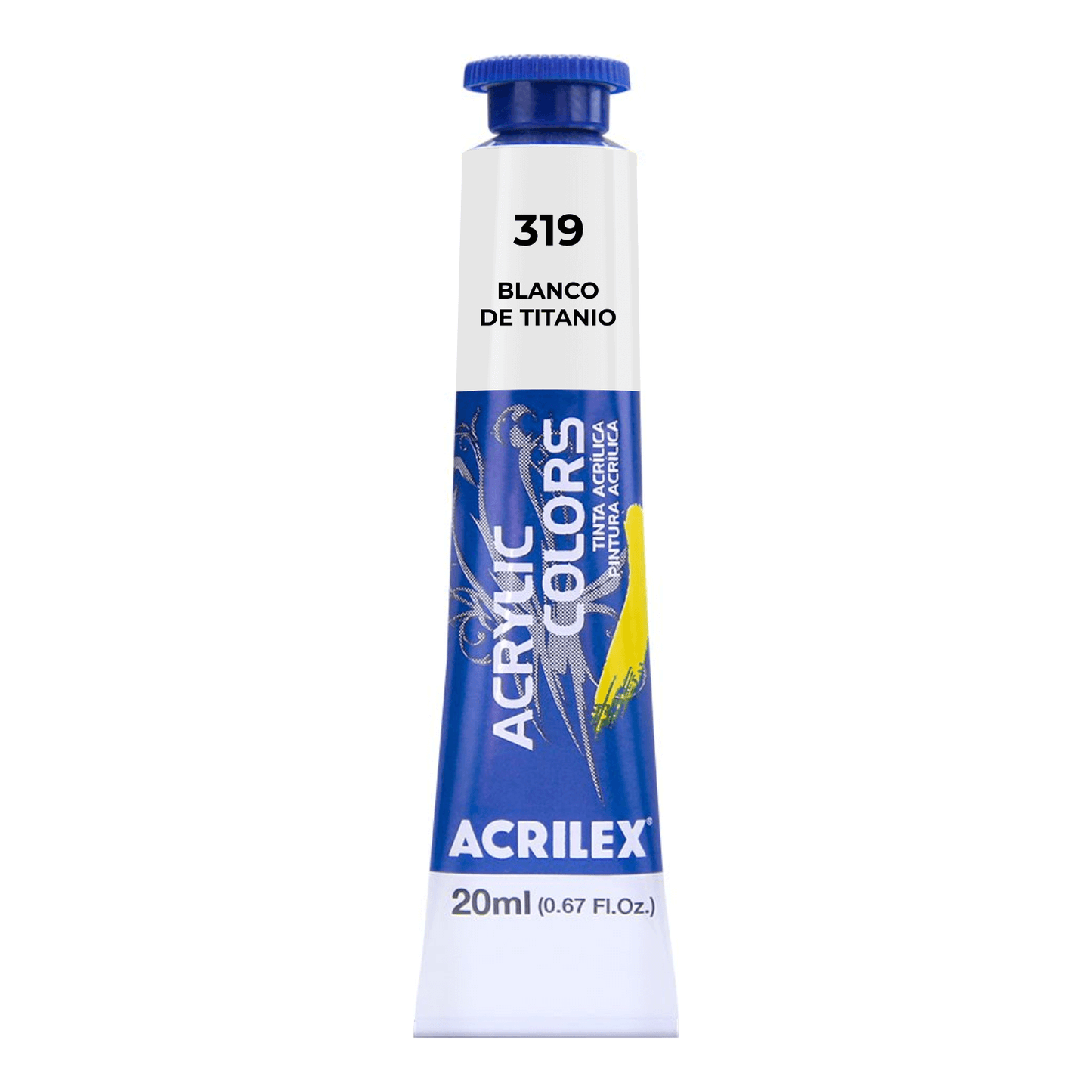 ACRILEX ACRYLIC COLORS X 20 ML. - BLANCO DE TITANIO