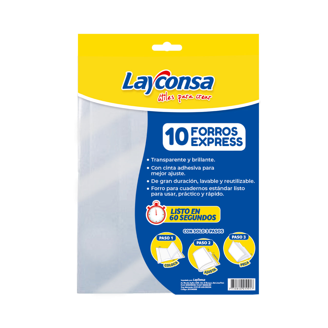 Forro Express Layconsa bolsa x 10 und