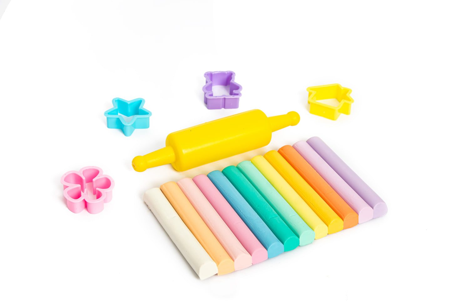 PLASTILINA PASTEL NILO - BLISTER X 12UND. + 4 MOLDES + 1 RODILLO