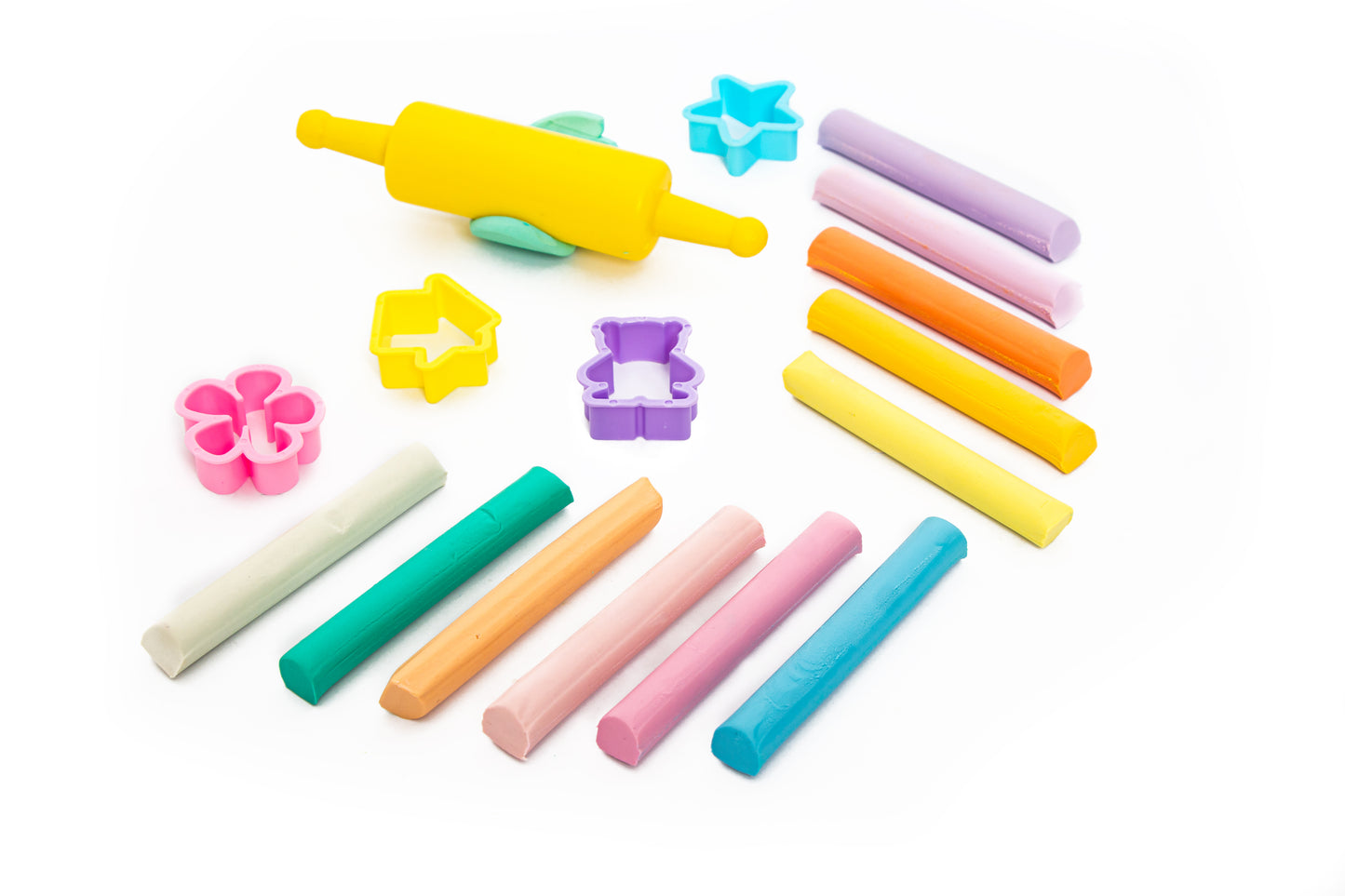 PLASTILINA PASTEL NILO - BLISTER X 12UND. + 4 MOLDES + 1 RODILLO