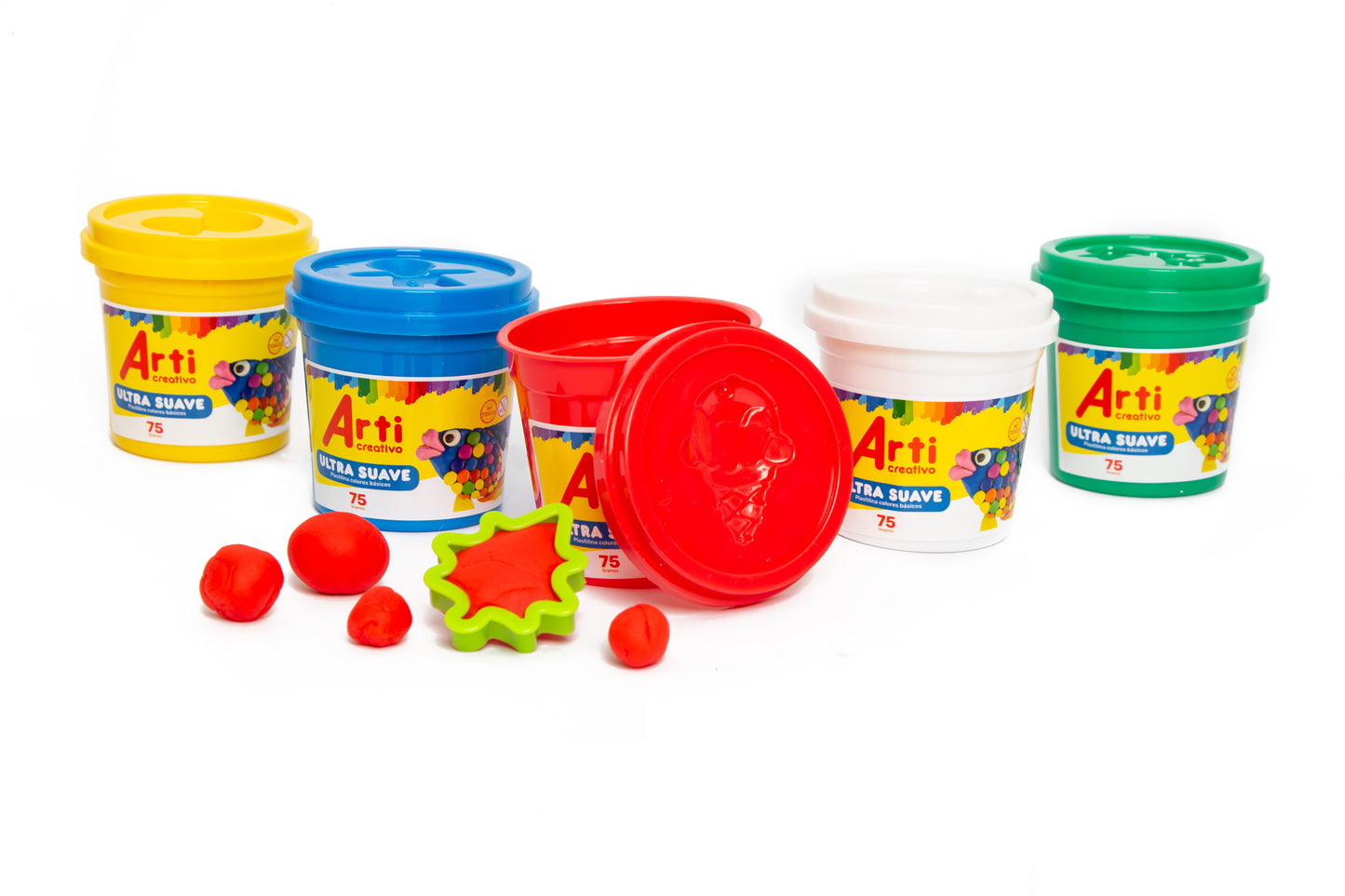 PLASTILINA ULTRA SUAVE ARTI CREATIVO - BÁSICO X 5 UND.