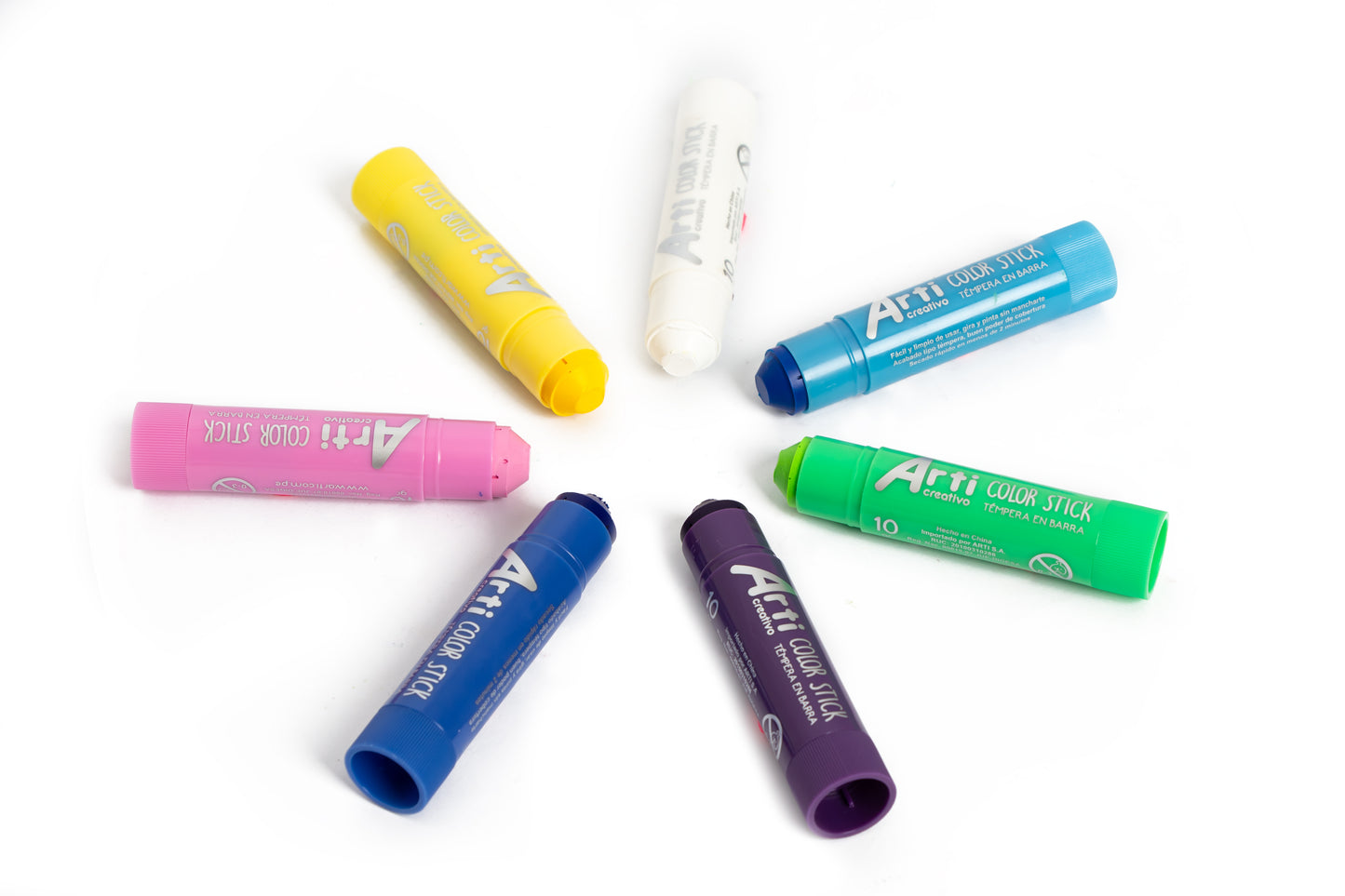 TÉMPERAS EN BARRA "COLOR STICK" ARTI CREATIVO - FANCY X 7 UND.