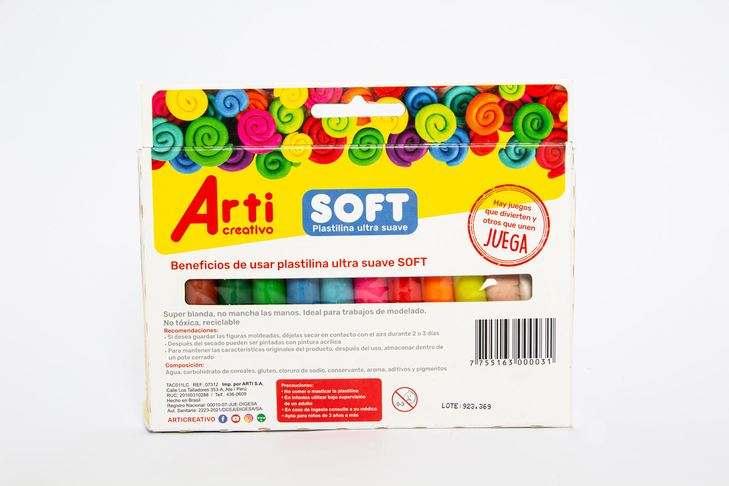 PLASTILINA ULTRA SUAVE "SOFT" ARTI CREATIVO - (NEON Y BÁSICO) ARTI CREATIVO