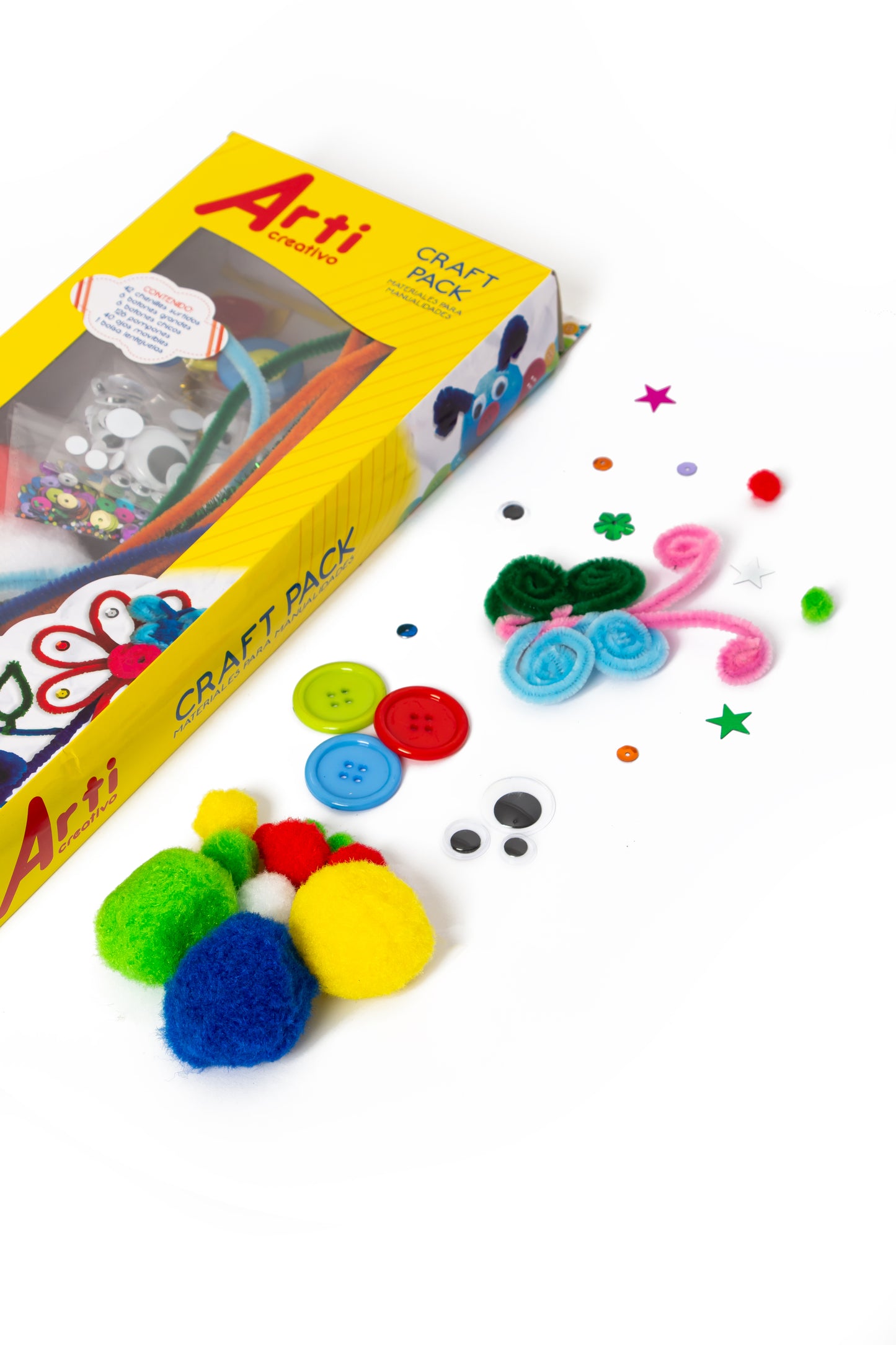 MATERIAL PARA MANUALIDADES ARTI CREATIVO - "CRAFT PACK" X 221 PZAS.