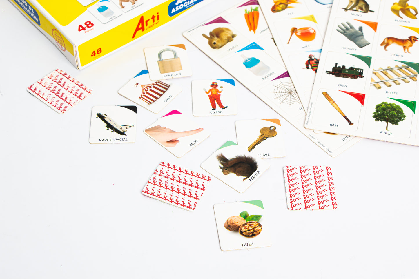 JUEGOS CON REGLAS "ASOCIACION Y MEMORIA" ARTI CREATIVO X 48 PZAS.
