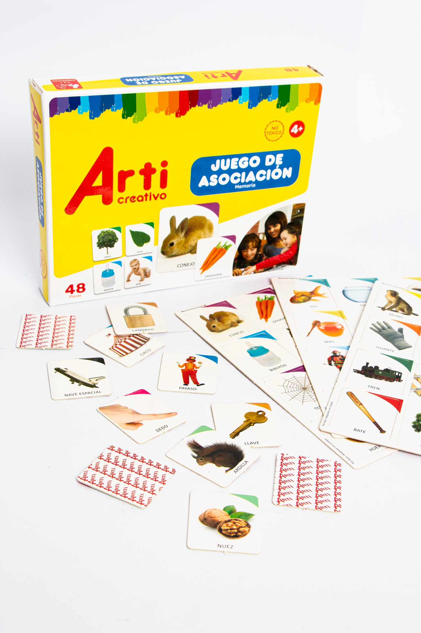 JUEGOS CON REGLAS "ASOCIACION Y MEMORIA" ARTI CREATIVO X 48 PZAS.