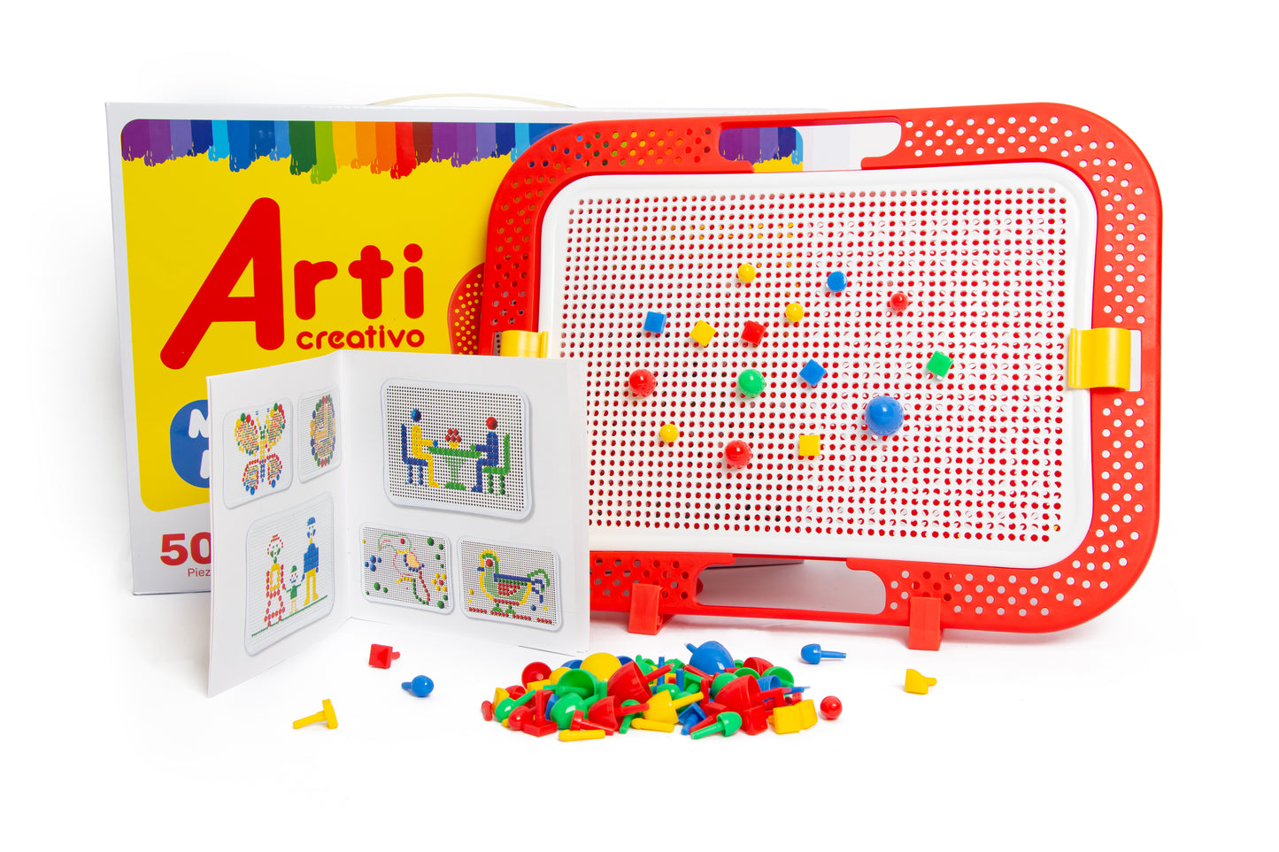 JUEGO DE EXPLORACION "MOSAICOS MÁGICOS" PEGS ARTI CREATIVO X 500 PZAS.