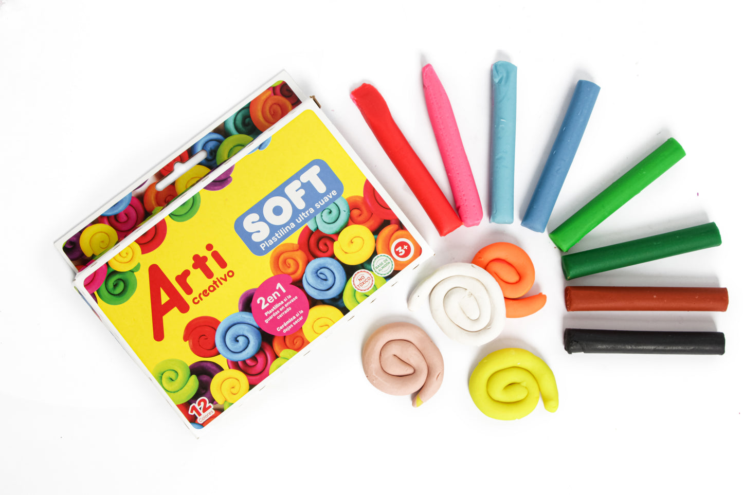 PLASTILINA ULTRA SUAVE "SOFT" ARTI CREATIVO - (NEON Y BÁSICO) ARTI CREATIVO