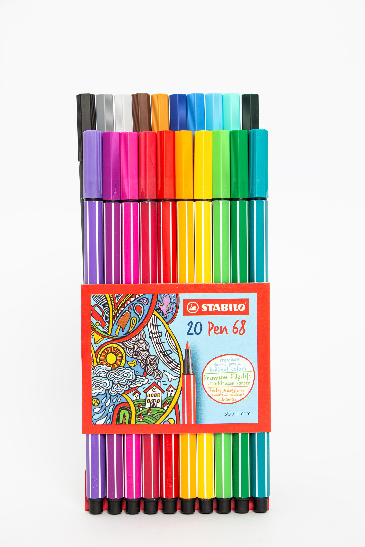 PLUMONES STABILO PREMIUM "PEN 68" X 20 UND.