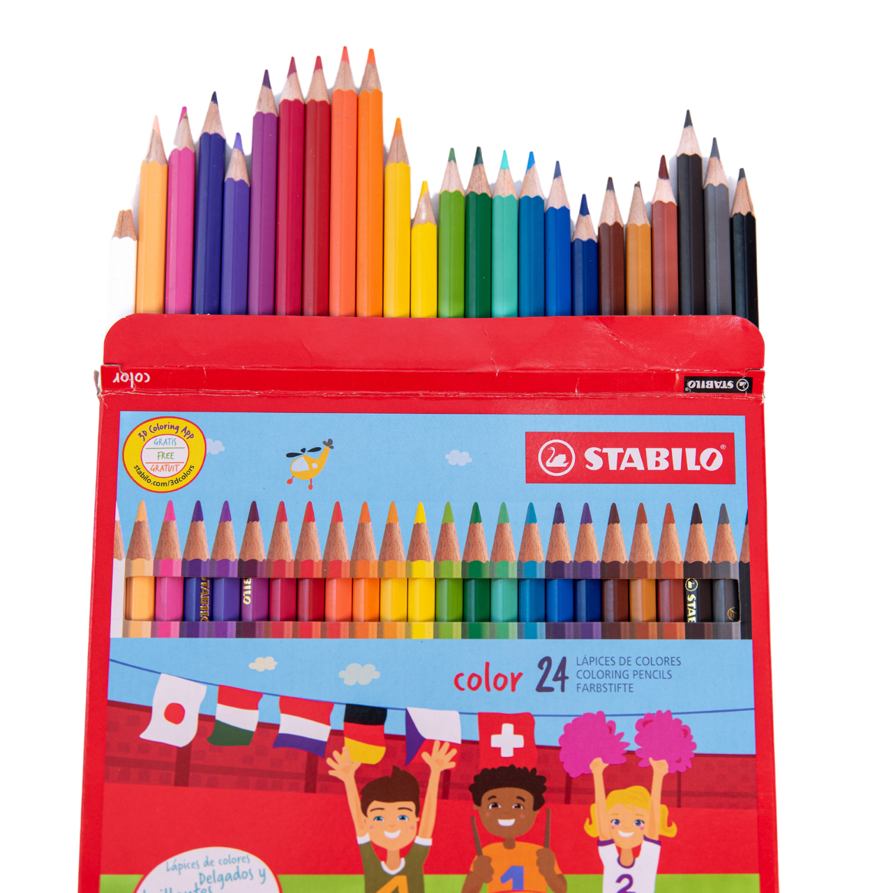 LÁPICES DE COLORES STABILO X 24 UND.
