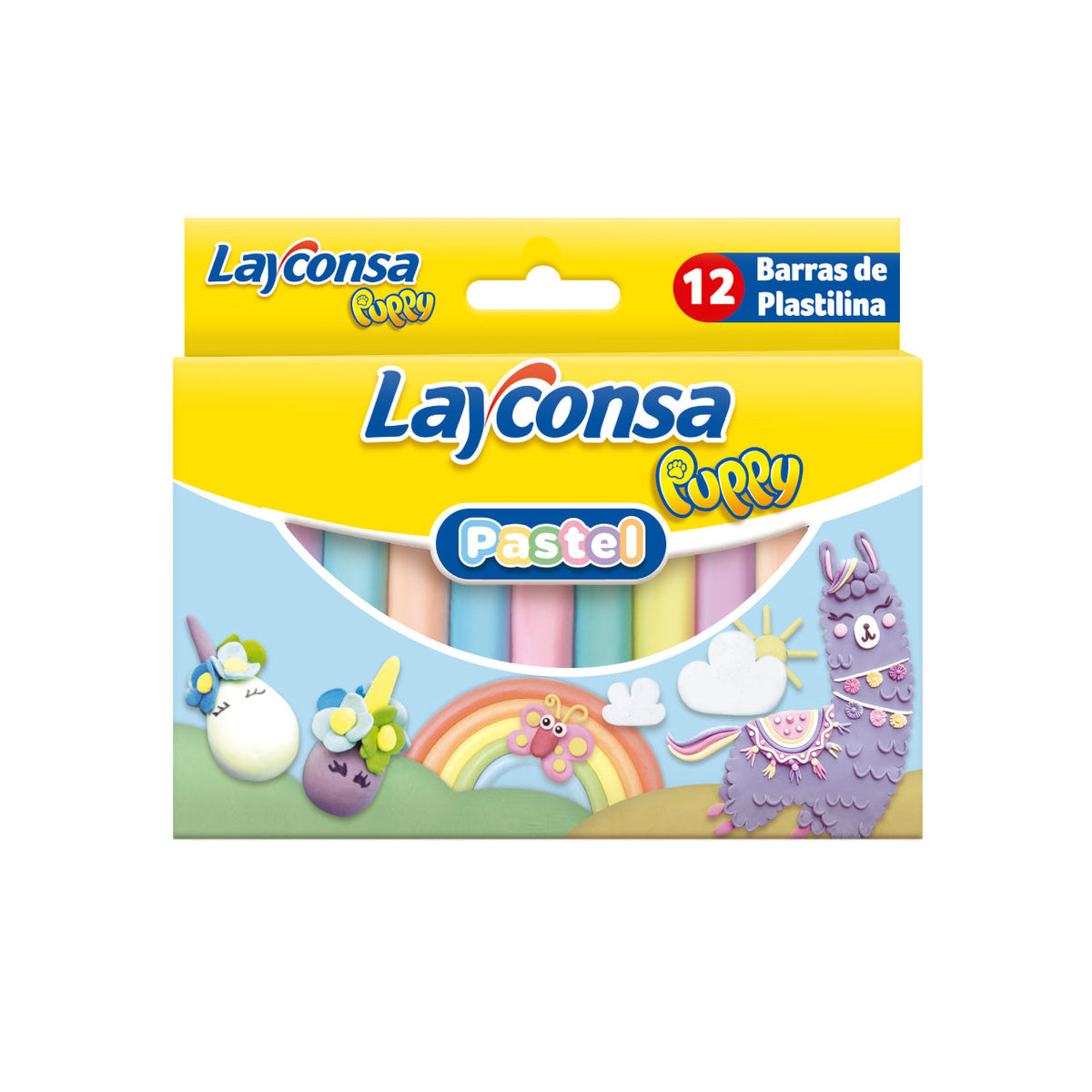 PLASTILINA LAYCONSA PUPPY JUMBO 12 COLORES