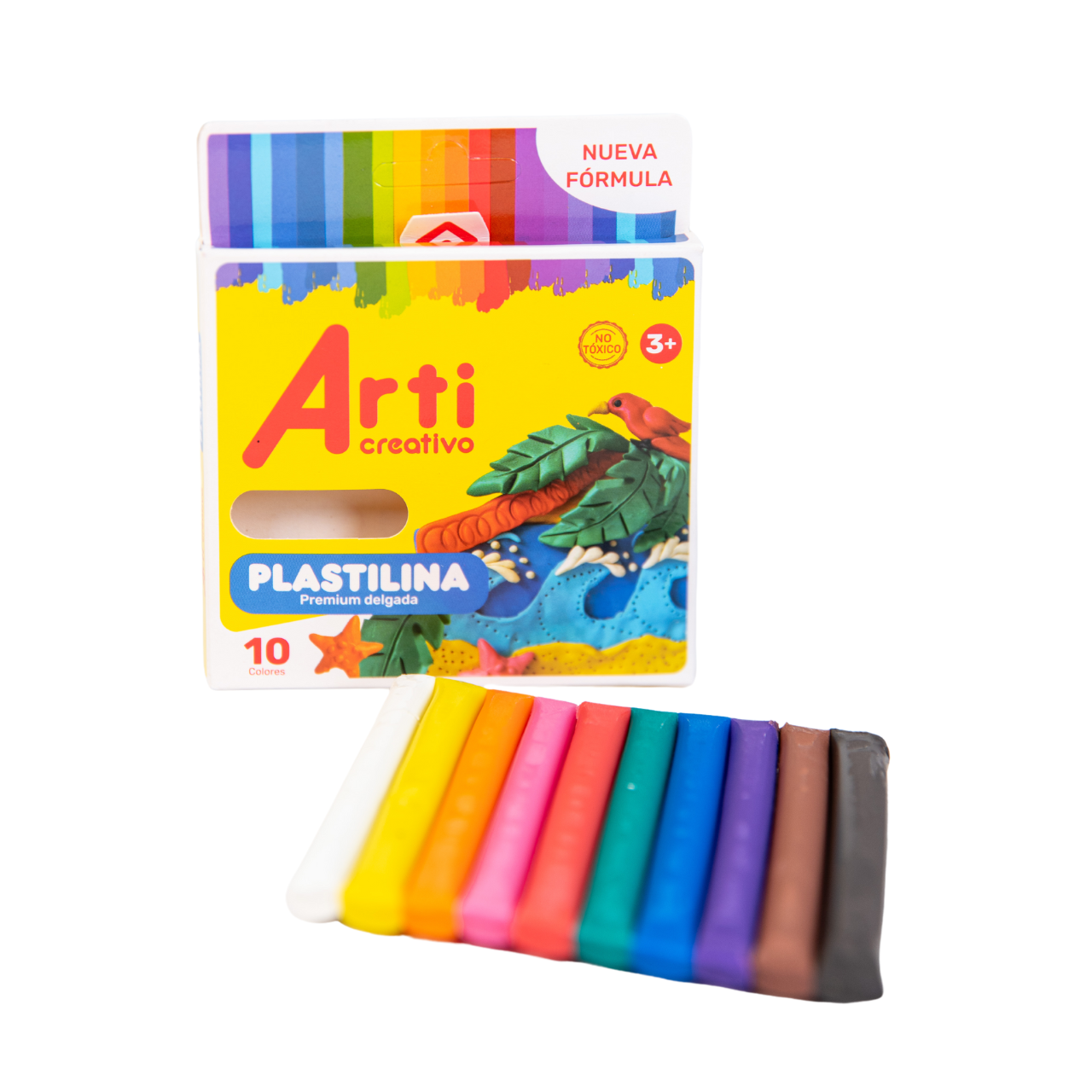 PLASTILINA DELGADA ARTI CREATIVO X 10 UND.