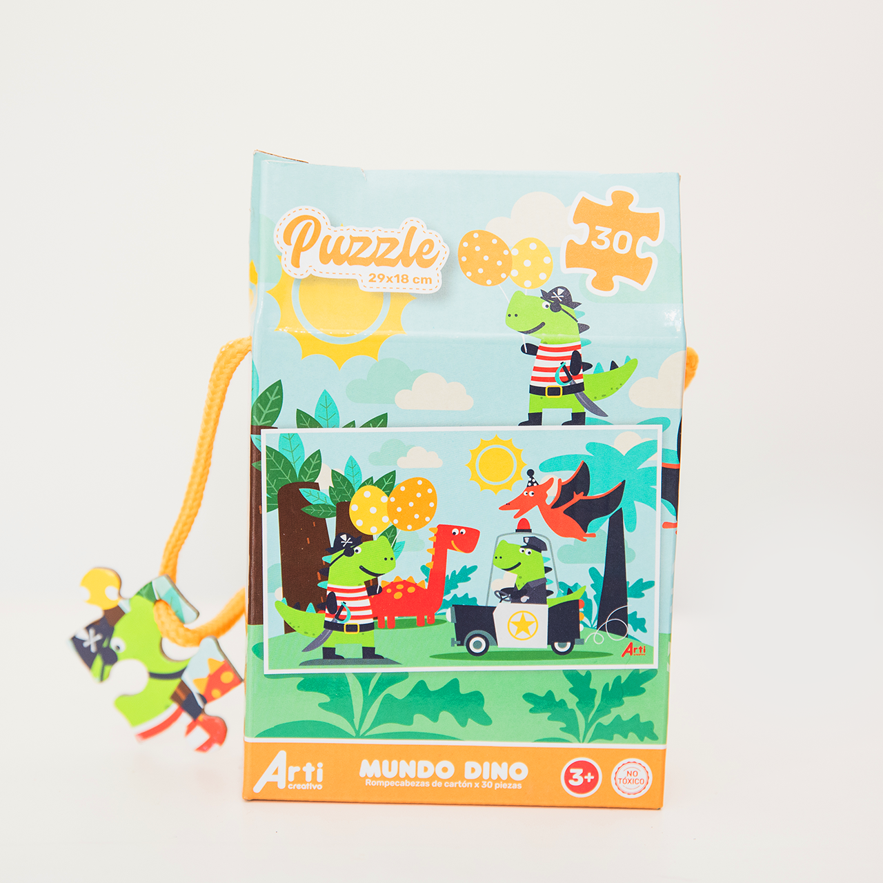 ROMPECABEZAS DE REGALO "MUNDO DINO" X 30 PZAS. ARTI CREATIVO
