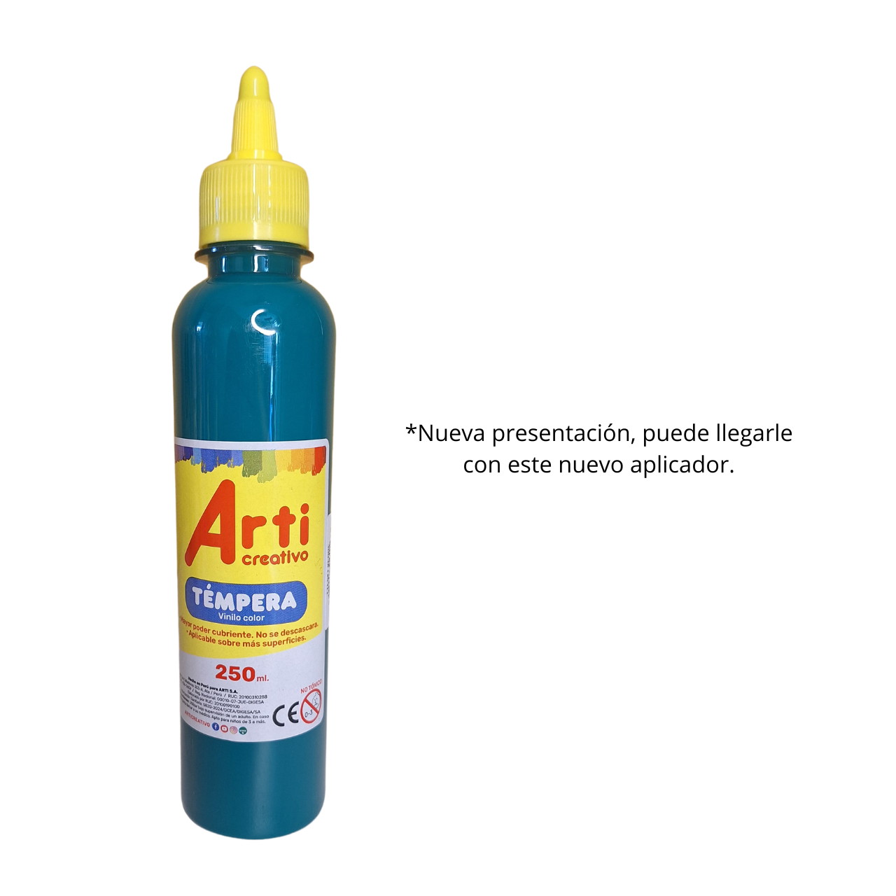 TÉMPERA VERDE X 250 ML. ARTI CREATIVO