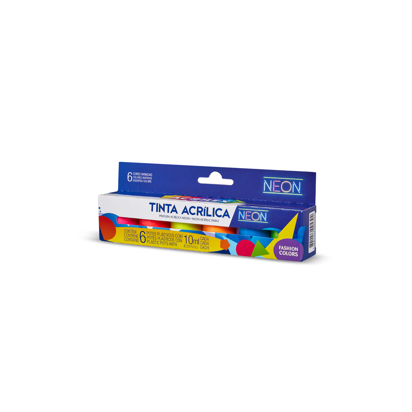 PINTURA ACRÍLICA NEON "ACRILEX" X 6 UND.