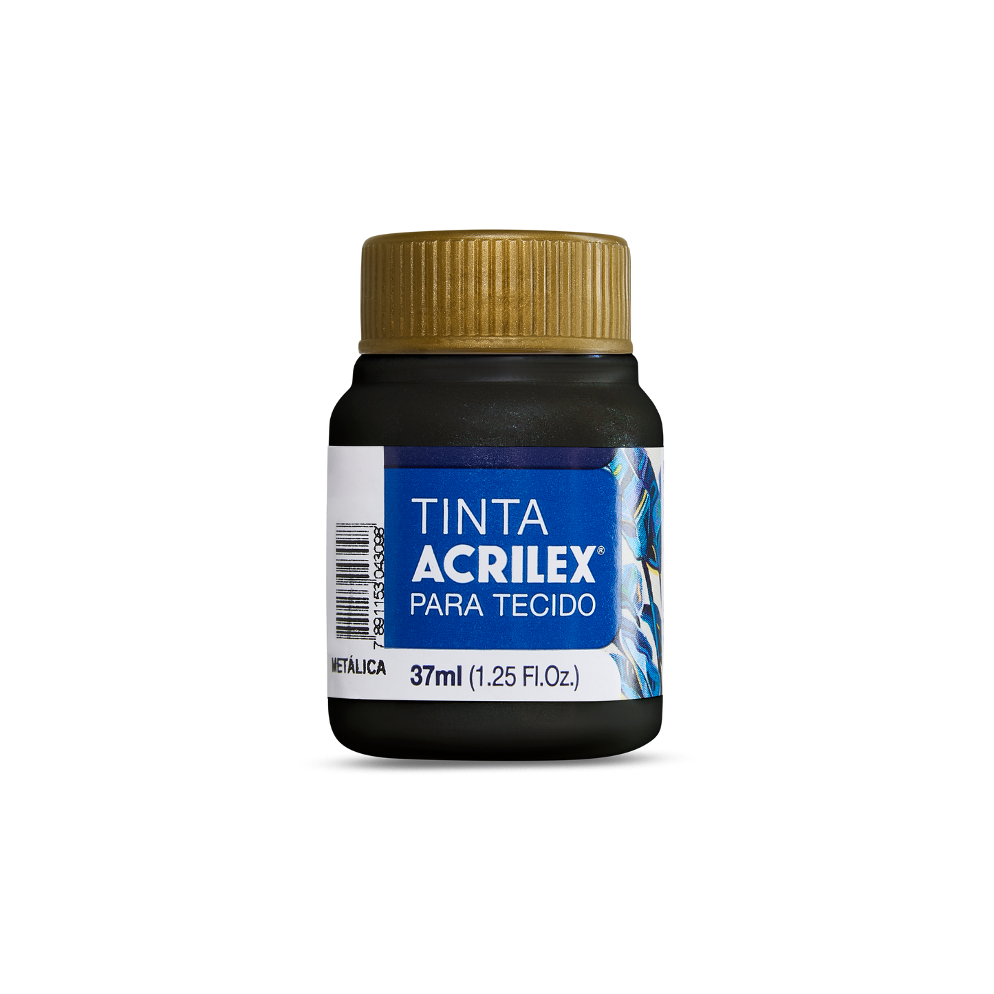 PINTURA METÁLICA PARA TELA ACRILEX - NEGRO