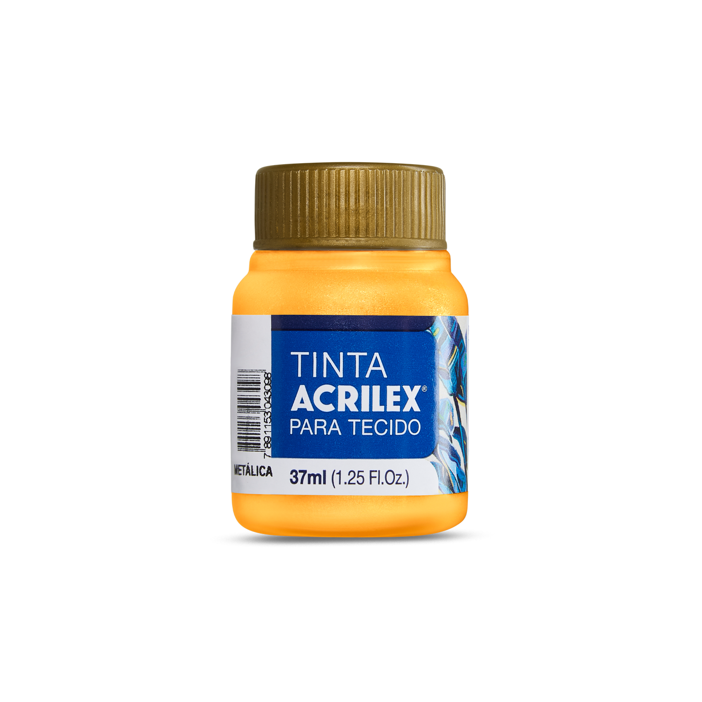 PINTURA METÁLICA PARA TELA ACRILEX - AMARILLO