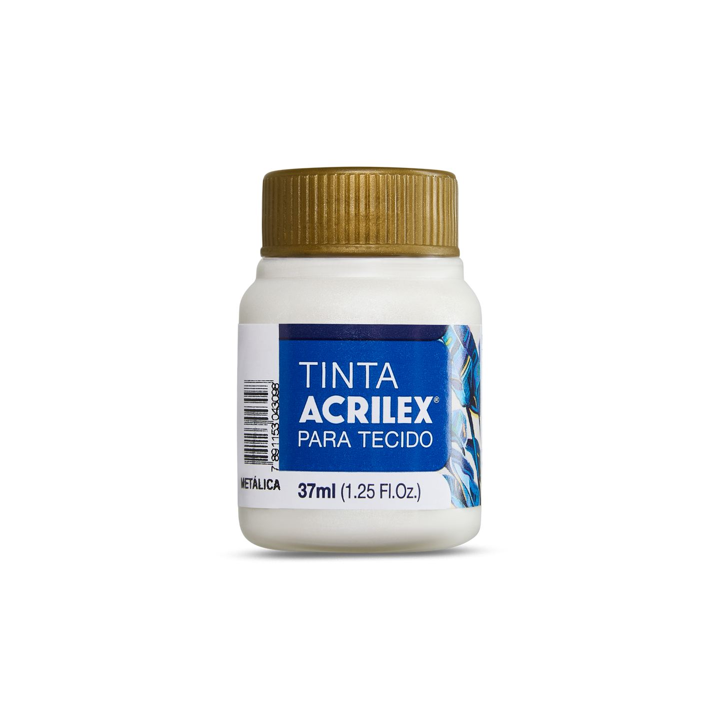 PINTURA METÁLICA PARA TELA ACRILEX - BLANCO