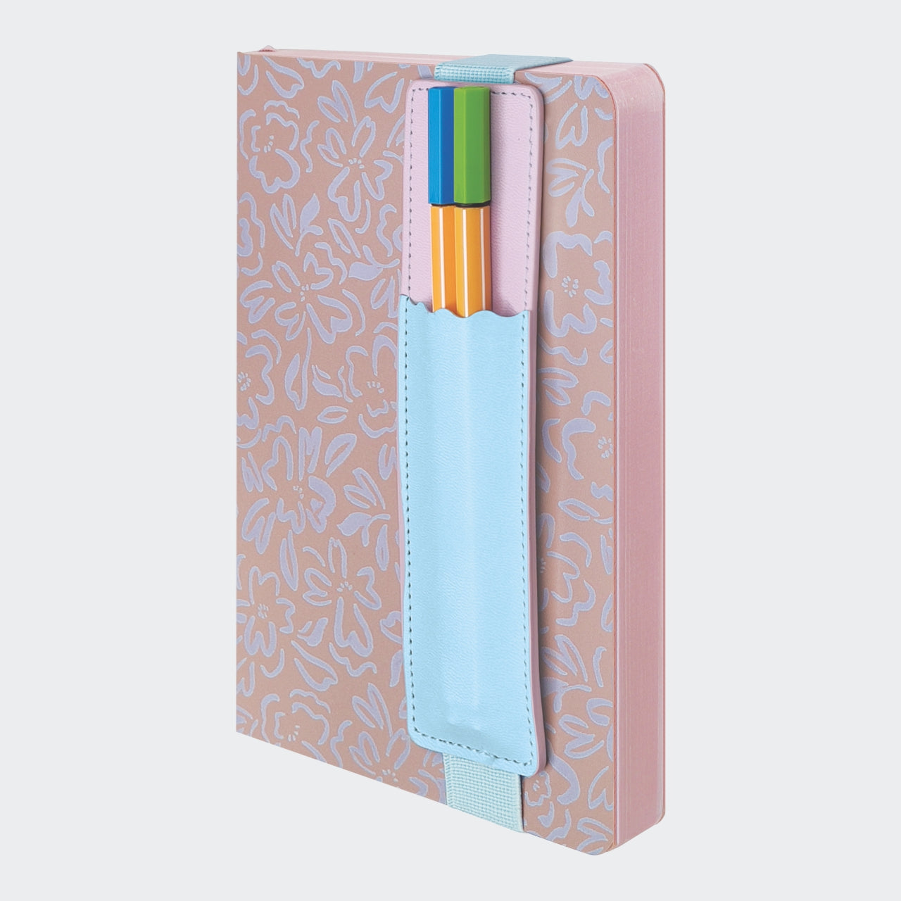 PORTA-ÚTILES PARA AGENDAS LILA-CELESTE