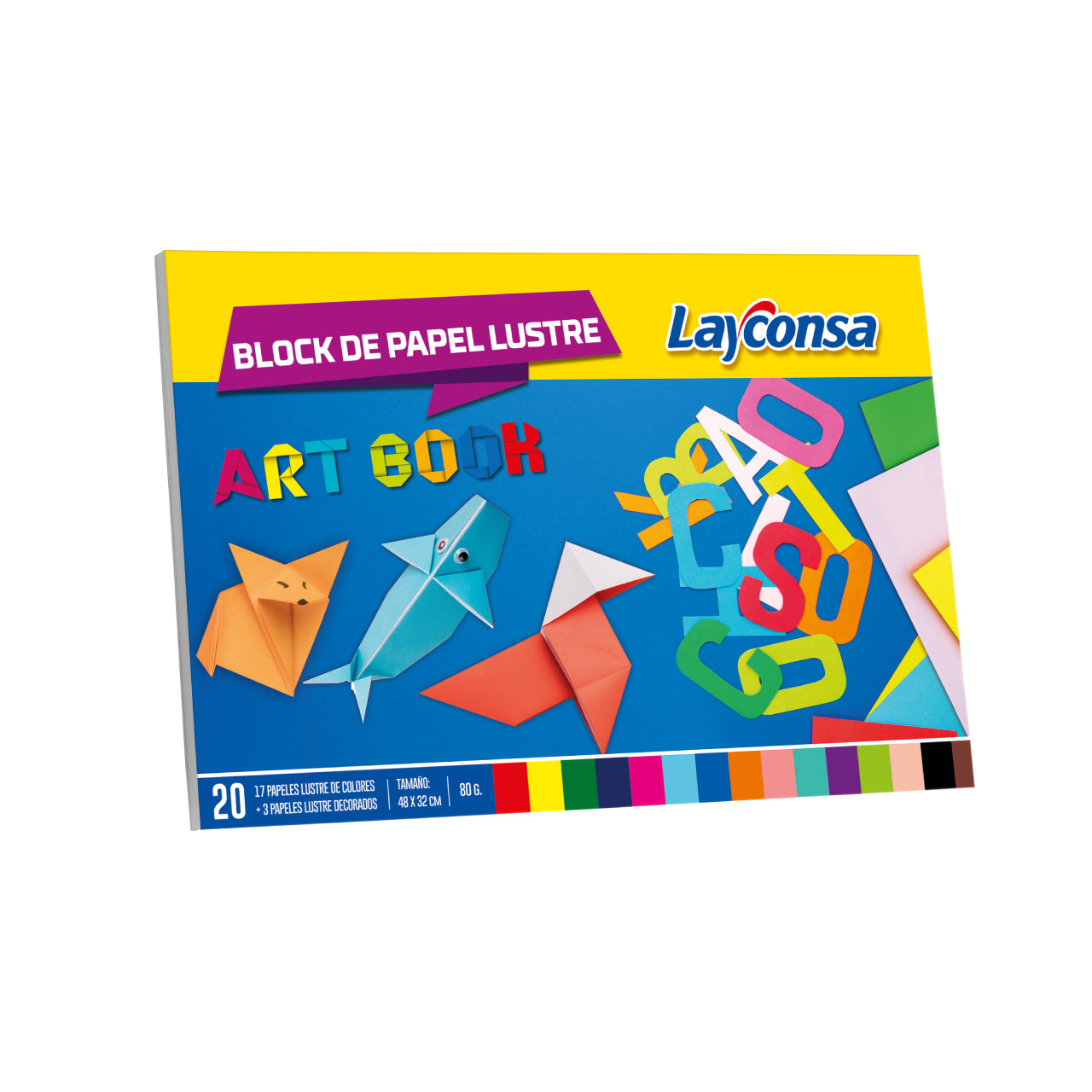 Art Book Layconsa Papel Lustre x 20 hojas surtidas