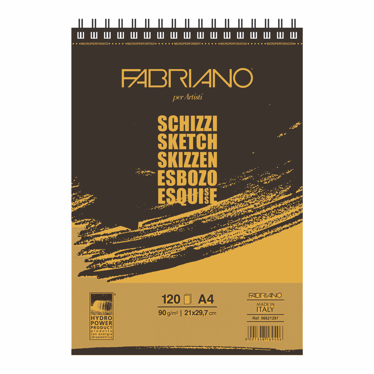 FABRIANO BLOCK ESPIRALADO SCHIZZI 21X29.7 90G X 120H