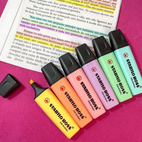RESALTADORES STABILO "BOSS PASTEL" X 6 UND.