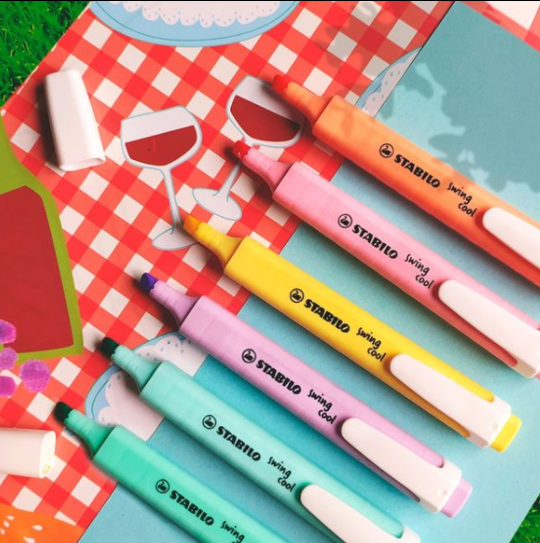 RESALTADORES STABILO "SWING COOL" PASTEL X 6 UND.