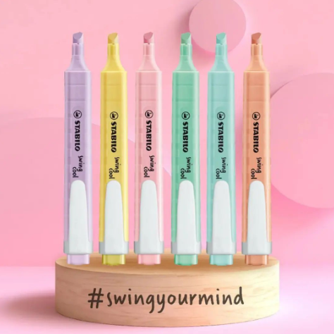 RESALTADORES STABILO "SWING COOL" PASTEL X 6 UND.