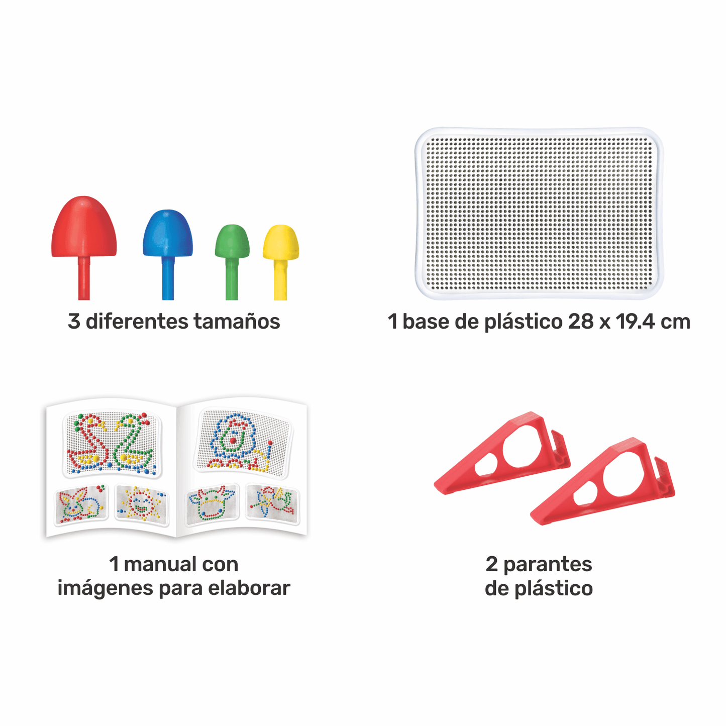 JUEGO DE EXPLORACIÓN "MOSAICOS MÁGICOS" PEGS X 320 PZAS. ARTI CREATIVO