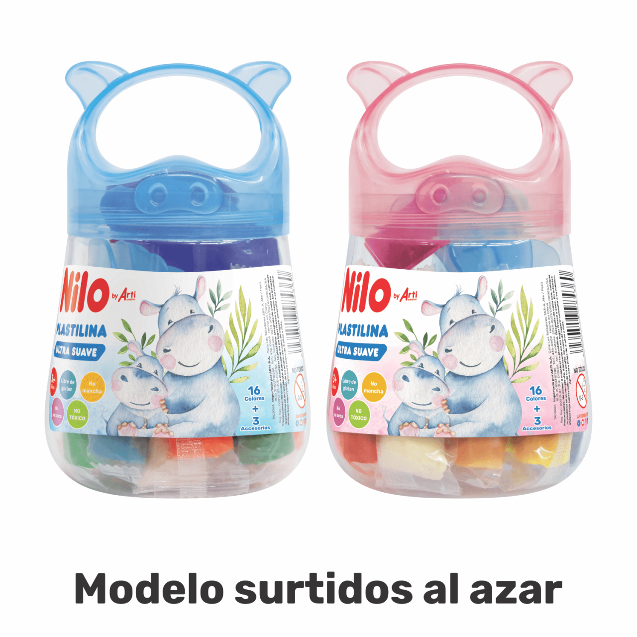 NILO BABYPOTE: 16 PLASTILINAS + 3 ACCESORIOS