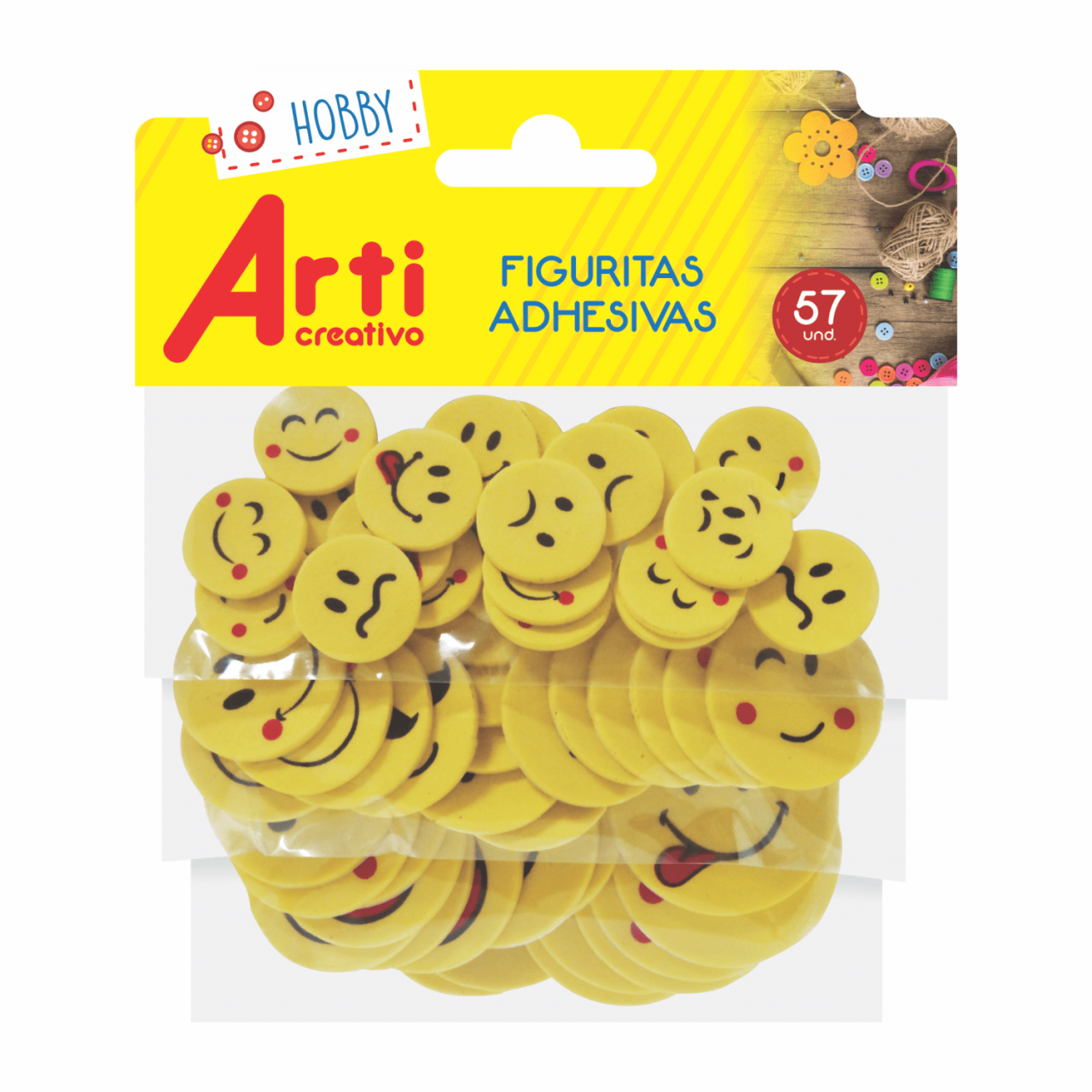 FIGURAS ADHESIVAS "MOTIVACIONALES" X 57 UND. ARTI CREATIVO
