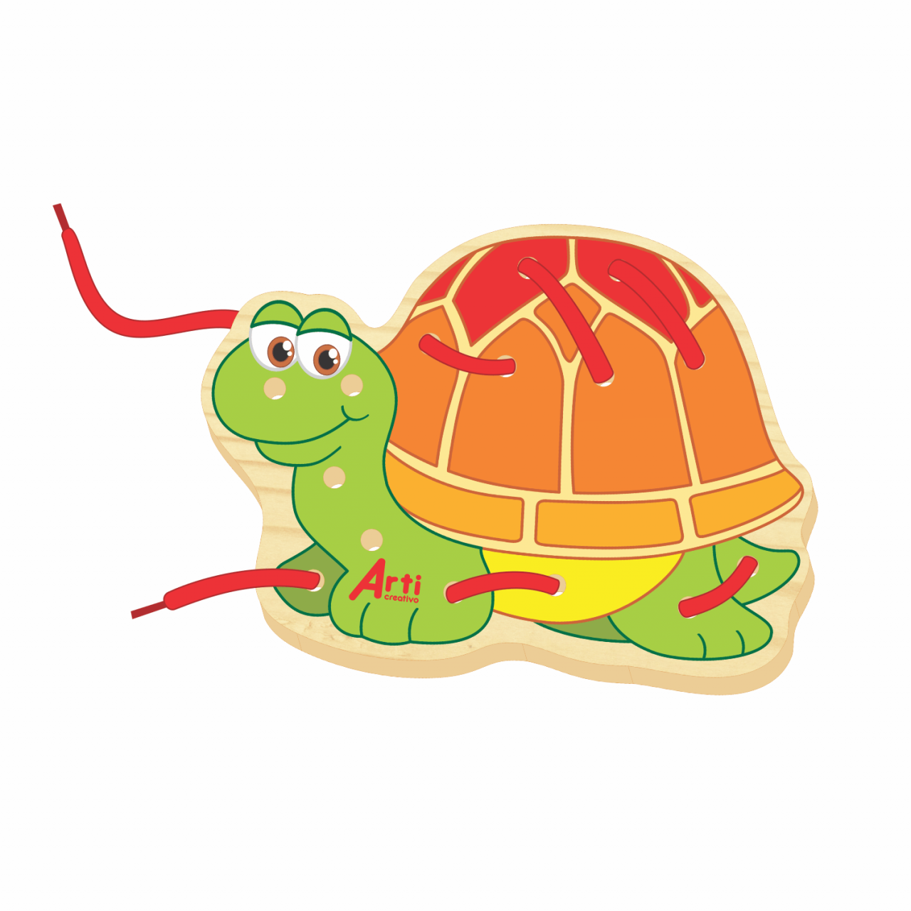 JUEGO DE EXPLORACION Y PASADO EN MADERA "TORTUGA" ARTI CREATIVO