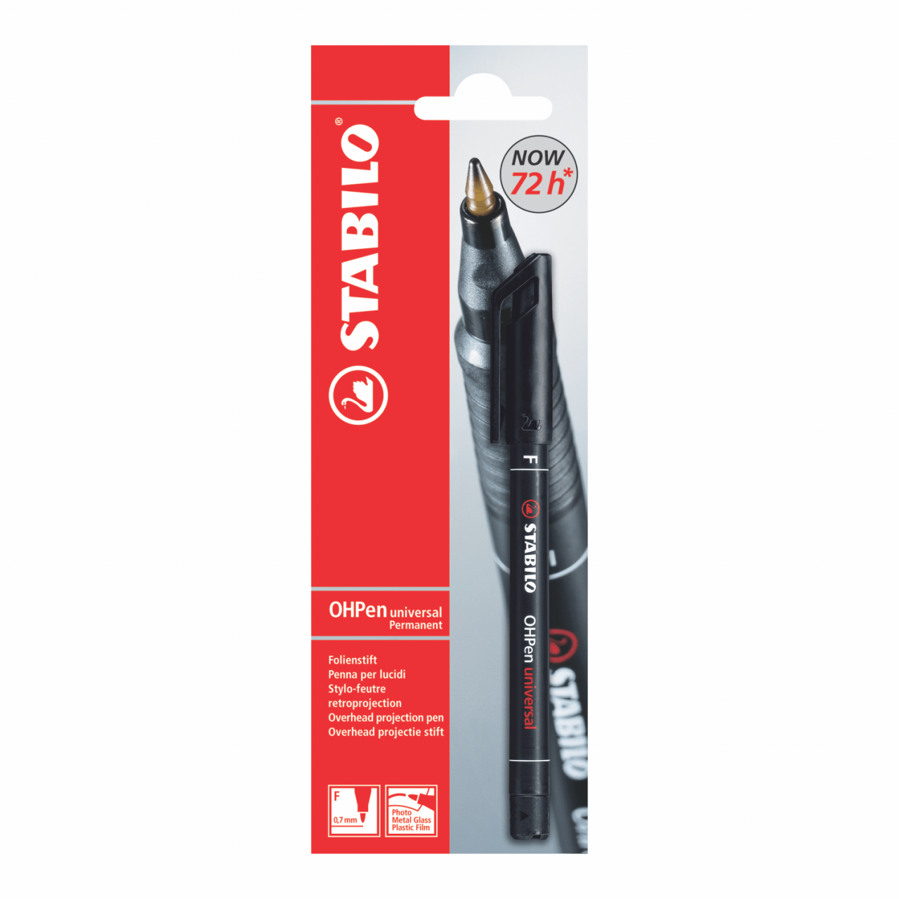 MARCADOR INDELEBLE DELGADO STABILO "OH-PEN" - NEGRO