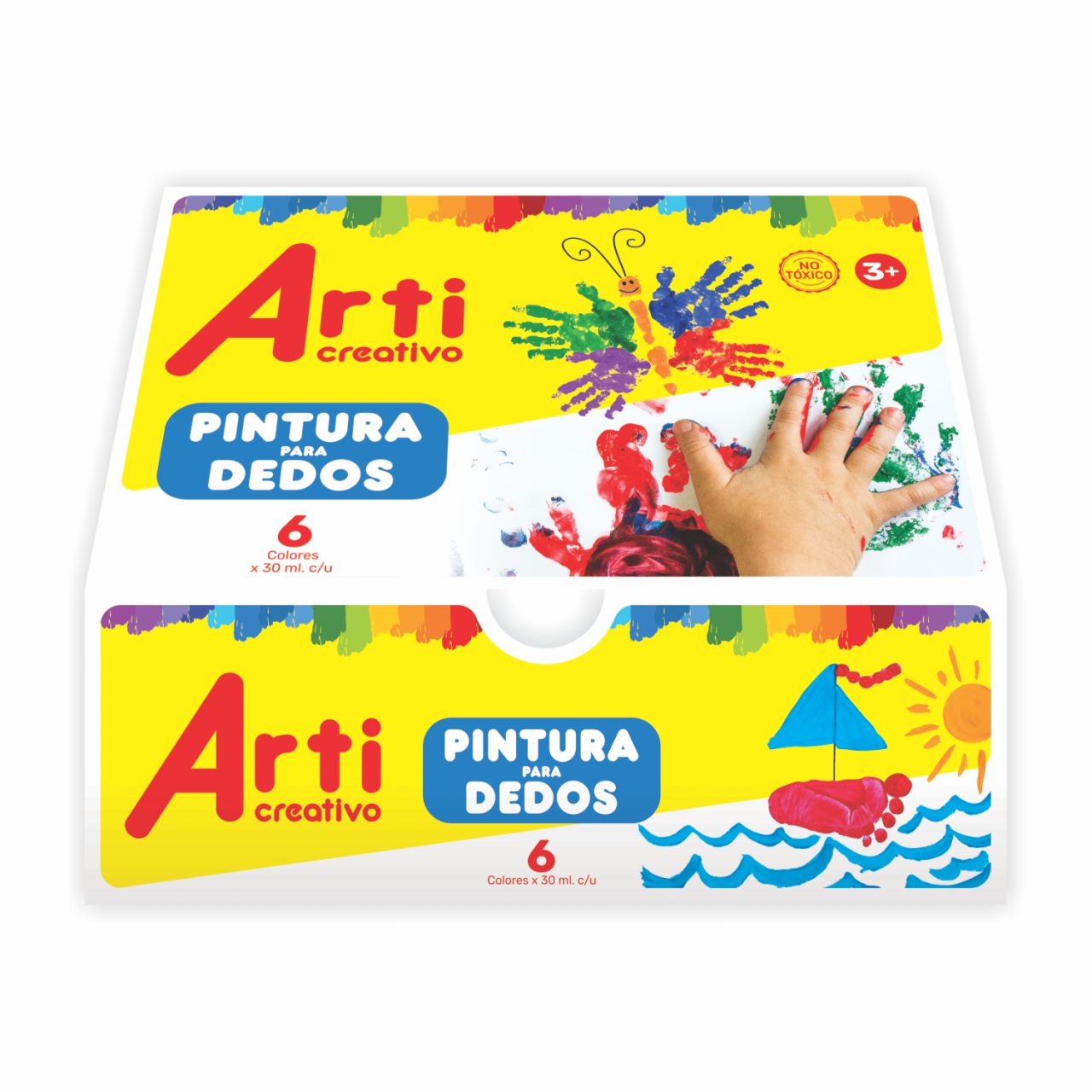 PINTURA PARA DEDOS x 6 UND. ARTI CREATIVO