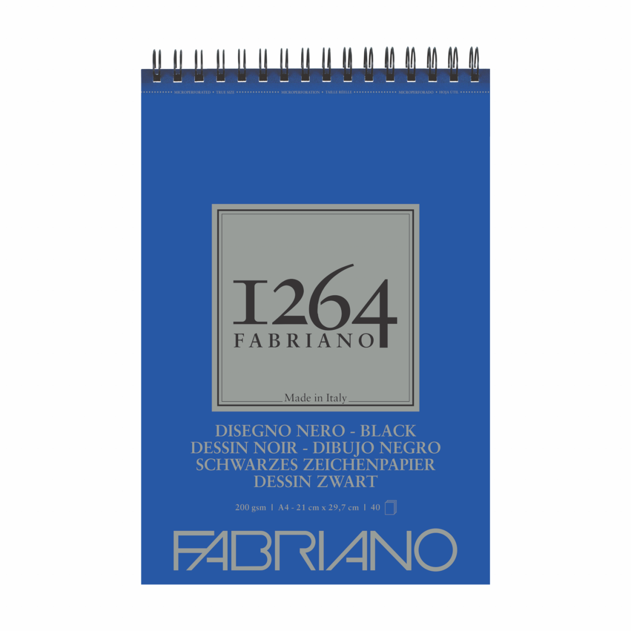 BLOCK BLACK PAPER FABRIANO 1264 A4 200GR