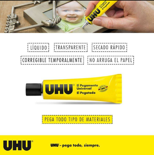 PEGAMENTO UNIVERSAL UHU "PEGALOTODO" X 35ML.