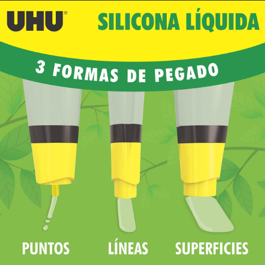 SILICONA LIQUIDA UHU "PEGATODO" X 35 ML.