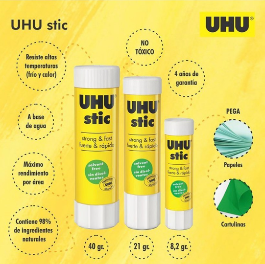 PEGAMENTO EN BARRA UHU STIC X 40 GR