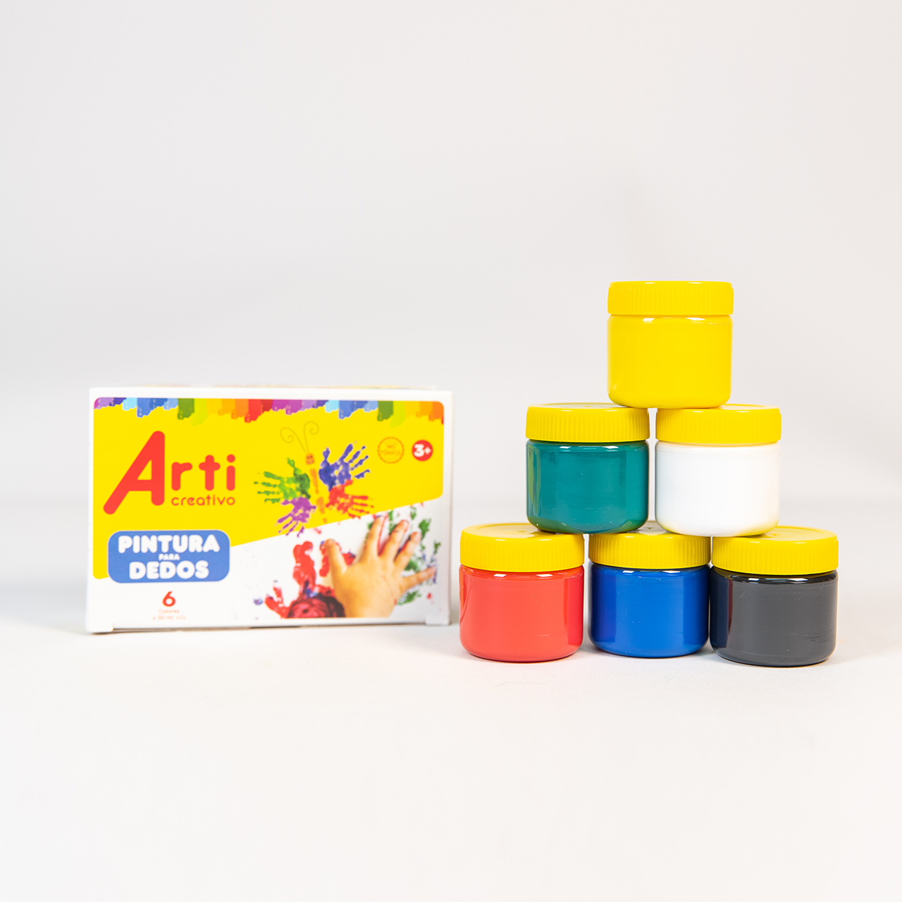 PINTURA PARA DEDOS x 6 UND. ARTI CREATIVO