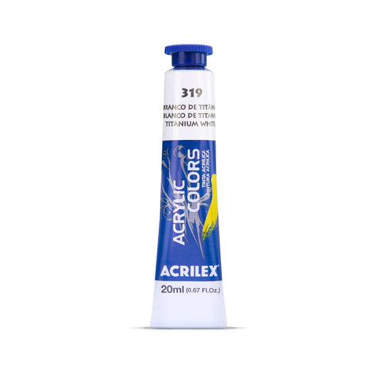 ACRILEX ACRYLIC COLORS X 20 ML. - BLANCO DE TITANIO