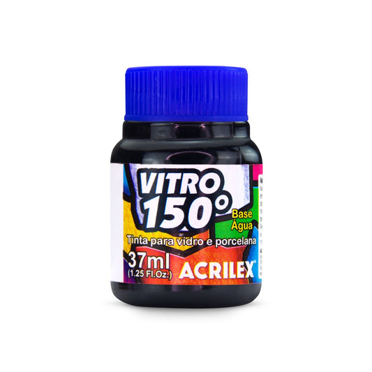 PINTURA VITRO 150° ACRILEX - NEGRO