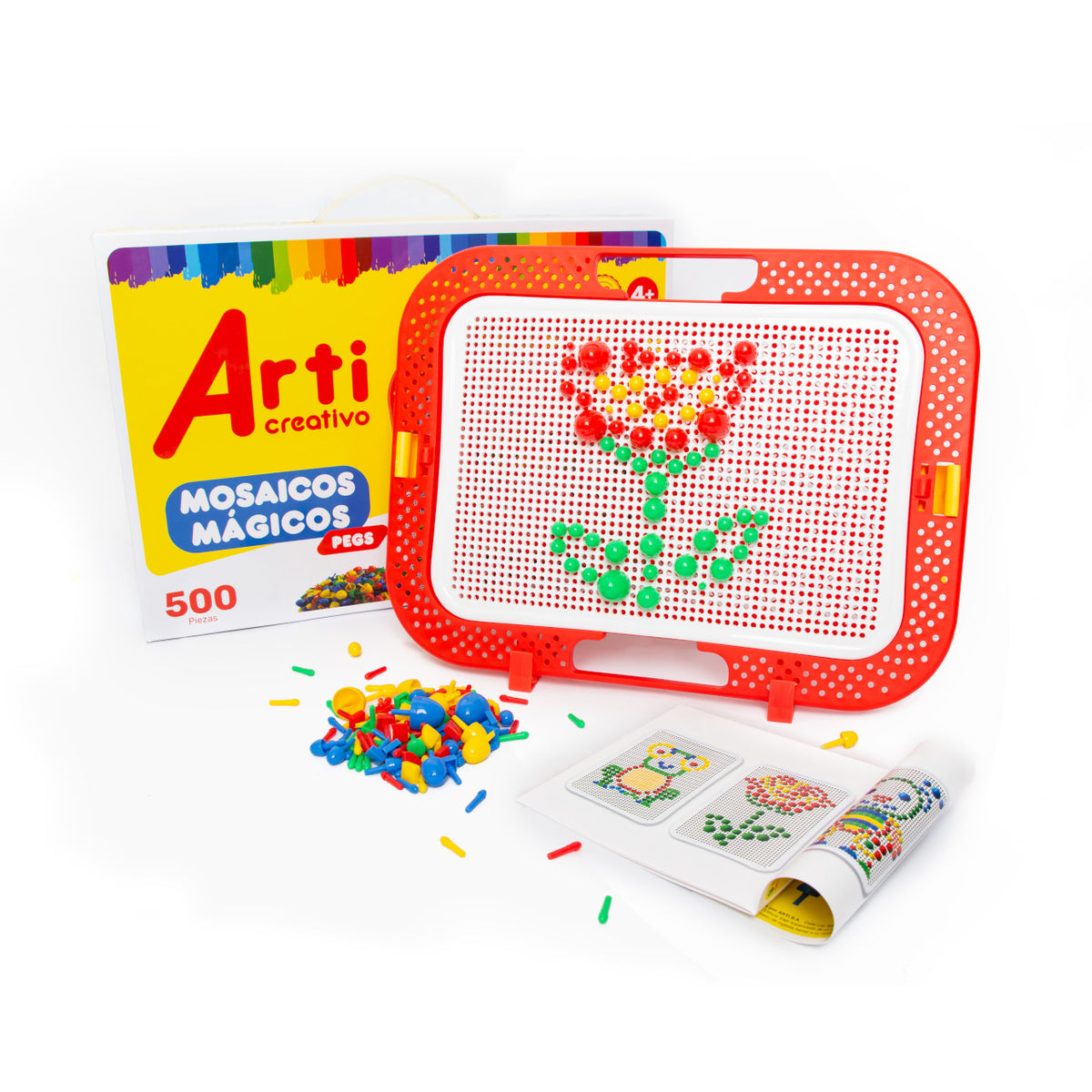 MOSAICOS MÁGICOS: PEGS X 500 PIEZAS - ARTI CREATIVO