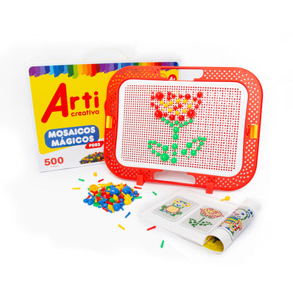 MOSAICOS MÁGICOS: PEGS X 500 PIEZAS - ARTI CREATIVO